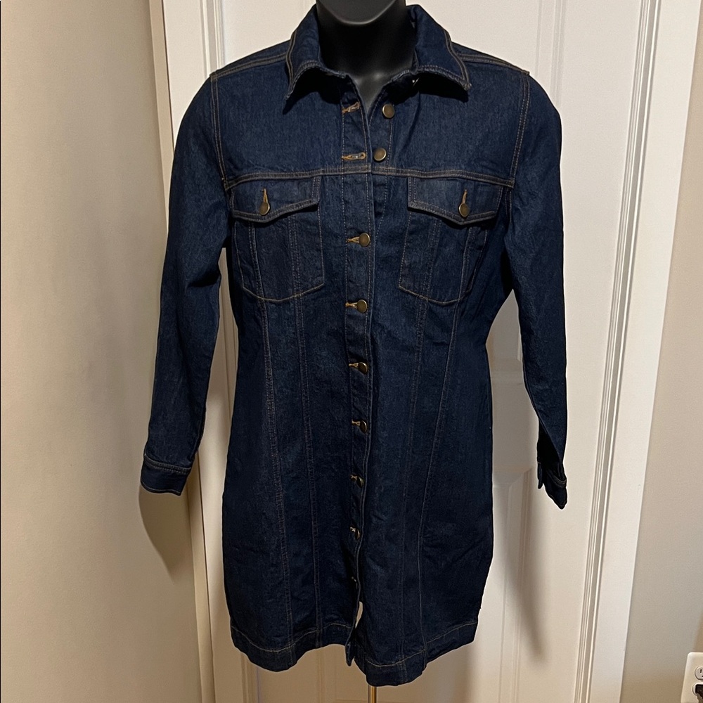 LOFT Dark Blue Denim Dress